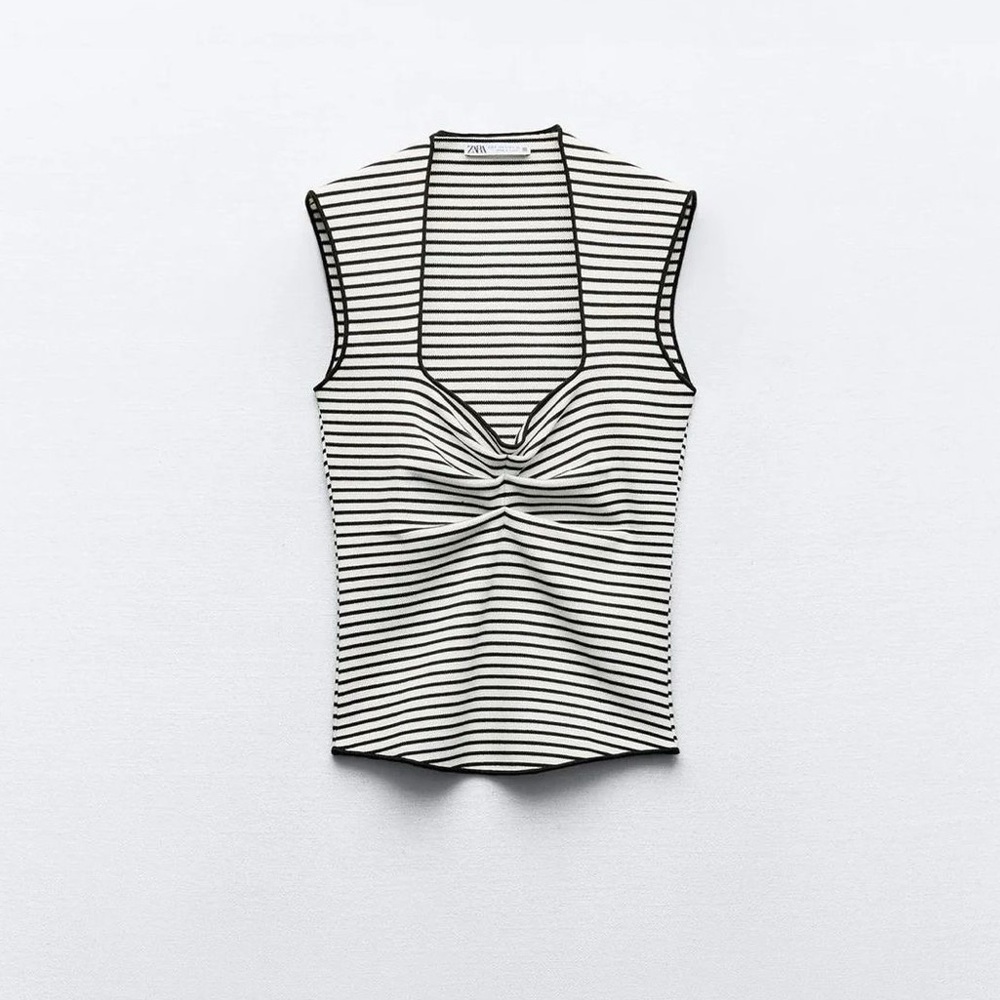 NWOT Sold Out Zara Flattering Striped Sleeveless Top